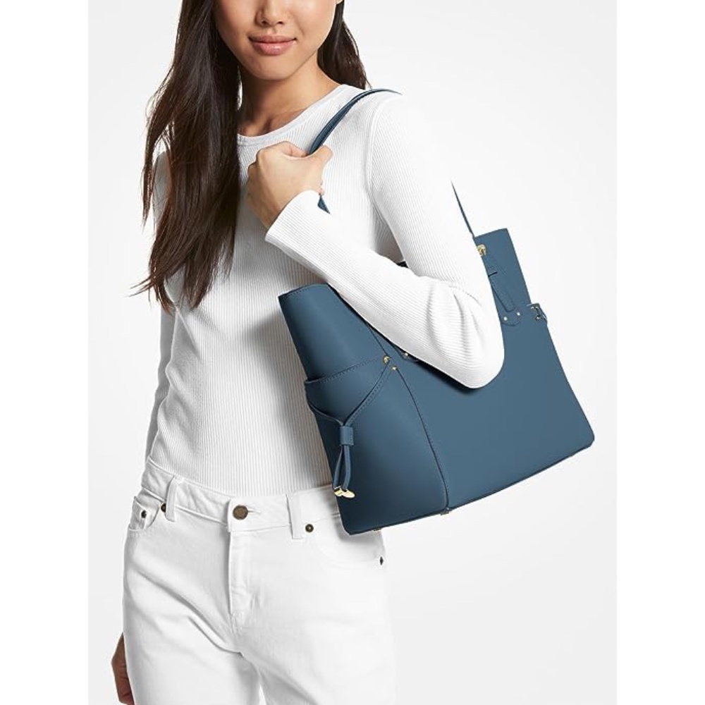 Michael Kors Voyager Leather Tote - Dark Chambray - Picture 3 of 5